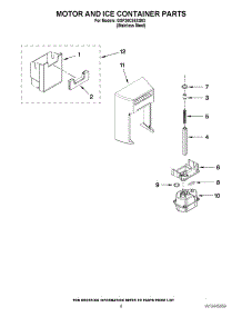 05 - Motor And Ice Container Parts parts for Whirlpool Refrigerator GSF26C5EXS03 from AppliancePartsPros.com