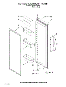 06 - Refrigerator Door Parts parts for Whirlpool Refrigerator GSF26C5EXS03 from AppliancePartsPros.com