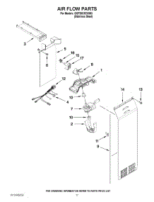 11 - Air Flow Parts parts for Whirlpool Refrigerator GSF26C5EXS03 from AppliancePartsPros.com