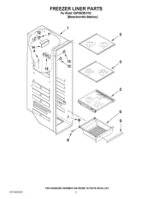 04 - Freezer Liner Parts parts for Whirlpool Refrigerator GSF26C5EXY03 from AppliancePartsPros.com