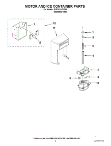 05 - Motor And Ice Container Parts parts for Whirlpool Refrigerator GSF26C4EXS03 from AppliancePartsPros.com