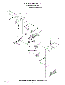 11 - Air Flow Parts parts for Whirlpool Refrigerator GSF26C4EXY03 from AppliancePartsPros.com
