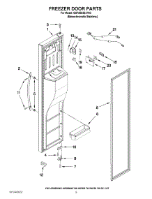 07 - Freezer Door Parts parts for Whirlpool Refrigerator GSF26C5EXY03 from AppliancePartsPros.com