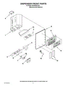 08 - Dispenser Front Parts parts for Whirlpool Refrigerator GSF26C5EXY03 from AppliancePartsPros.com