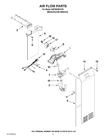 11 - Air Flow Parts parts for Whirlpool Refrigerator GSF26C5EXY03 from AppliancePartsPros.com