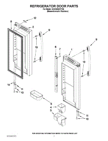 05 - Refrigerator Door Parts parts for Whirlpool Refrigerator GX2SHBXVY06 from AppliancePartsPros.com