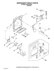 08 - Dispenser Front Parts parts for Whirlpool Refrigerator ED5LHAXWS07 from AppliancePartsPros.com