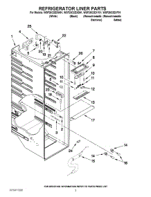 02 - Refrigerator Liner Parts parts for Whirlpool Refrigerator WSF26C2EXF01 from AppliancePartsPros.com