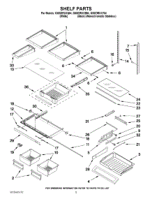 03 - Shelf Parts parts for Whirlpool Refrigerator GI6SDRXXB04 from AppliancePartsPros.com