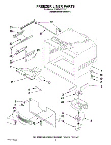 02 - Freezer Liner Parts parts for Whirlpool Refrigerator GX5FHDXVY07 from AppliancePartsPros.com