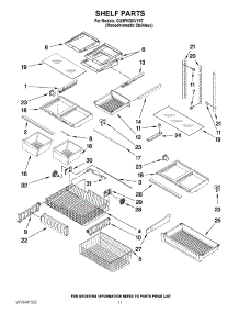 07 - Shelf Parts parts for Whirlpool Refrigerator GX5FHDXVY07 from AppliancePartsPros.com