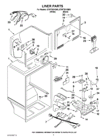 03 - Liner Parts parts for Whirlpool Refrigerator ET8FTEXVB03 from AppliancePartsPros.com