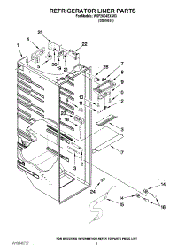 02 - Refrigerator Liner Parts parts for Whirlpool Refrigerator WSF26D4EXS03 from AppliancePartsPros.com