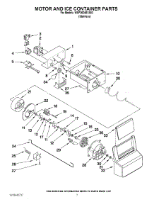 05 - Motor And Ice Container Parts parts for Whirlpool Refrigerator WSF26D4EXS03 from AppliancePartsPros.com