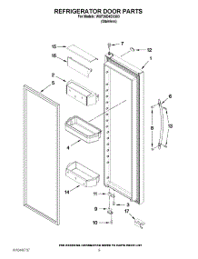 06 - Refrigerator Door Parts parts for Whirlpool Refrigerator WSF26D4EXS03 from AppliancePartsPros.com