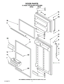 02 - Door Parts parts for Whirlpool Refrigerator ET8FTEXVQ03 from AppliancePartsPros.com