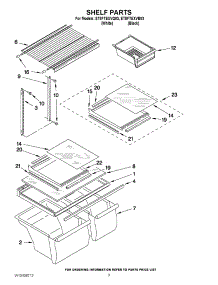 05 - Shelf Parts parts for Whirlpool Refrigerator ET8FTEXVQ03 from AppliancePartsPros.com