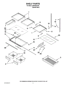 03 - Shelf Parts parts for Whirlpool Refrigerator GI6FARXXF02 from AppliancePartsPros.com