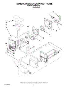 04 - Motor And Ice Container Parts parts for Whirlpool Refrigerator GI6FARXXF02 from AppliancePartsPros.com