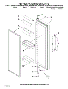 06 - Refrigerator Door Parts parts for Whirlpool Refrigerator WSF26D4EXL02 from AppliancePartsPros.com