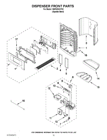 08 - Dispenser Front Parts parts for Whirlpool Refrigerator GI6FARXXF02 from AppliancePartsPros.com