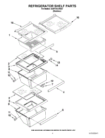 03 - Refrigerator Shelf Parts parts for Whirlpool Refrigerator ED5FVGXWS07 from AppliancePartsPros.com