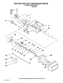 05 - Motor And Ice Container Parts parts for Whirlpool Refrigerator ED5FVGXWS07 from AppliancePartsPros.com