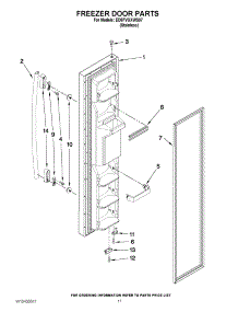07 - Freezer Door Parts parts for Whirlpool Refrigerator ED5FVGXWS07 from AppliancePartsPros.com