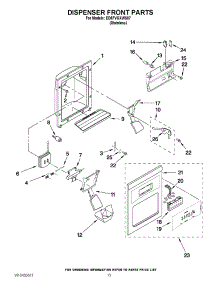 08 - Dispenser Front Parts parts for Whirlpool Refrigerator ED5FVGXWS07 from AppliancePartsPros.com