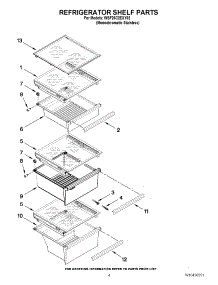 03 - Refrigerator Shelf Parts parts for Whirlpool Refrigerator WSF26C2EXY02 from AppliancePartsPros.com