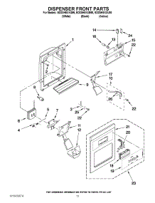 08 - Dispenser Front Parts parts for Whirlpool Refrigerator ED2SHEXXU00 from AppliancePartsPros.com