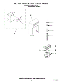 05 - Motor And Ice Container Parts parts for Whirlpool Refrigerator WSF26C2EXY02 from AppliancePartsPros.com