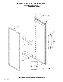 06 - Refrigerator Door Parts parts for Whirlpool Refrigerator WSF26C2EXY02 from AppliancePartsPros.com