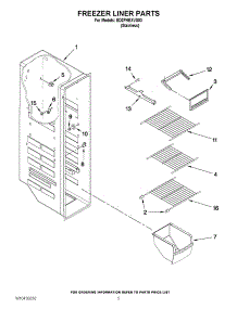04 - Freezer Liner Parts parts for Whirlpool Refrigerator ED2FHEXVS03 from AppliancePartsPros.com