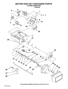 05 - Motor And Ice Container Parts parts for Whirlpool Refrigerator ED2FHEXVS03 from AppliancePartsPros.com