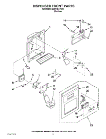 08 - Dispenser Front Parts parts for Whirlpool Refrigerator ED2FHEXVS03 from AppliancePartsPros.com