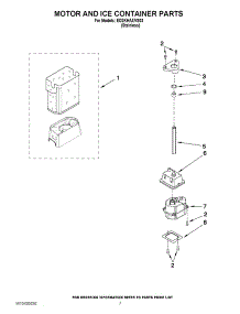 05 - Motor And Ice Container Parts parts for Whirlpool Refrigerator ED2KHAXVS03 from AppliancePartsPros.com