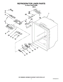 04 - Refrigerator Liner Parts parts for Whirlpool Refrigerator GX5FHTXVB05 from AppliancePartsPros.com