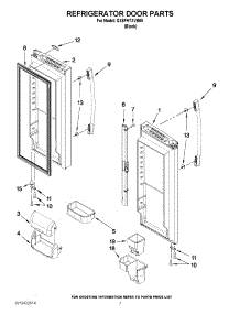 05 - Refrigerator Door Parts parts for Whirlpool Refrigerator GX5FHTXVB05 from AppliancePartsPros.com