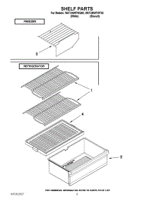 05 - Shelf Parts parts for Whirlpool Refrigerator W6TXNWFWT02 from AppliancePartsPros.com