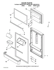 02 - Door Parts parts for Whirlpool Refrigerator W8RXDGFXB01 from AppliancePartsPros.com