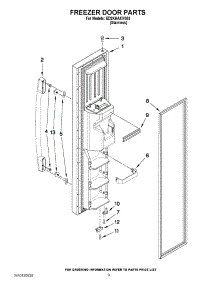 07 - Freezer Door Parts parts for Whirlpool Refrigerator ED2KHAXVS03 from AppliancePartsPros.com
