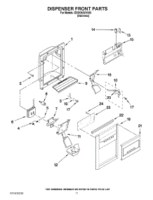 08 - Dispenser Front Parts parts for Whirlpool Refrigerator ED2KHAXVS03 from AppliancePartsPros.com