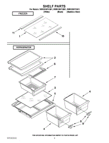 05 - Shelf Parts parts for Whirlpool Refrigerator W8RXDGFXB01 from AppliancePartsPros.com