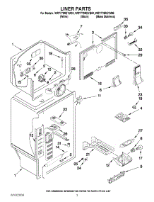 02 - Liner Parts parts for Whirlpool Refrigerator WRT779REYW00 from AppliancePartsPros.com