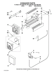 07 - Icemaker Parts parts for Whirlpool Refrigerator WRT779REYW00 from AppliancePartsPros.com