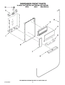 08 - Dispenser Front Parts parts for Whirlpool Refrigerator WRT779REYW00 from AppliancePartsPros.com