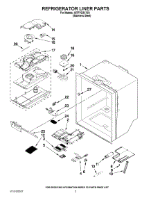 03 - Refrigerator Liner Parts parts for Whirlpool Refrigerator GI7FVCXXY03 from AppliancePartsPros.com