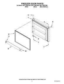 04 - Freezer Door Parts parts for Whirlpool Refrigerator WRT779REYB00 from AppliancePartsPros.com