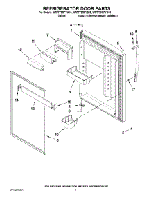 05 - Refrigerator Door Parts parts for Whirlpool Refrigerator WRT779RFYB10 from AppliancePartsPros.com